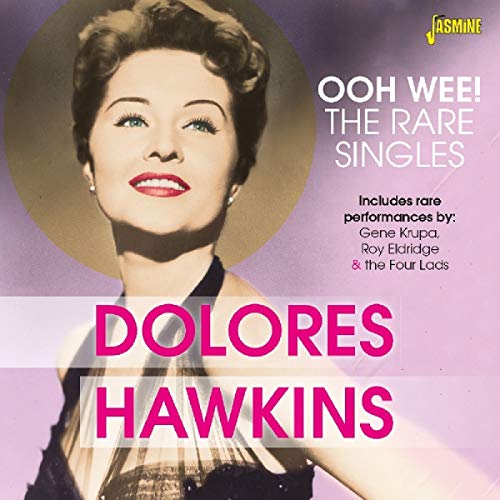 "Dolores Hawkins CD cover featuring a vintage woman's portrait against a purple background."