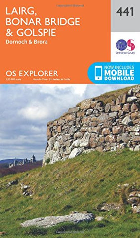 OS Explorer Map (441) Lairg, Bonar Bridge and Golspie (OS Explorer Paper Map)