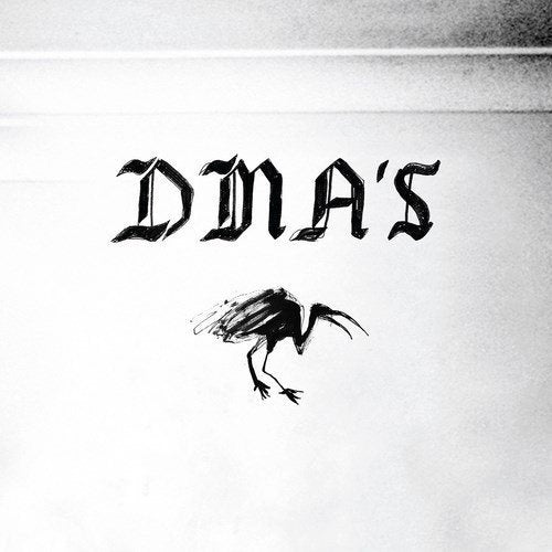 The image is a black and white album cover with a bird illustration. Here is a concise, descriptive alt text: "Album cover with 'DMA'S' text and a bird silhouette."