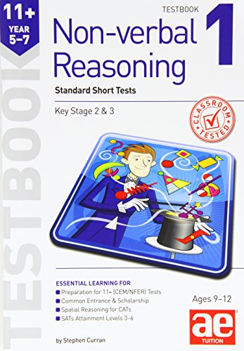 "Book cover with title '11+ Non-verbal Reasoning' and barcode, showing a test preparation book."