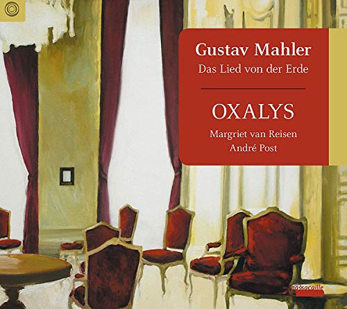 "CD cover featuring a painting of an empty, ornate room with red chairs."
