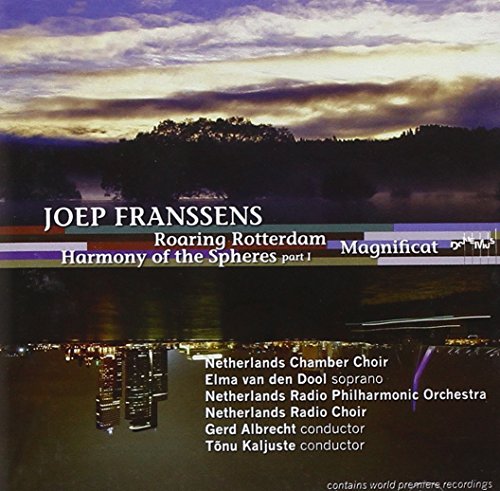 "CD cover with cityscape at dusk, featuring white text and a cloudy sky."