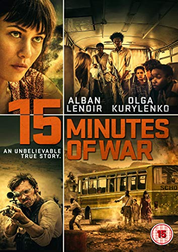 DVD cover for "15 Minutes of War" with scenes of people in a conflict.