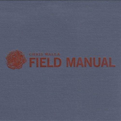 "Album cover for 'Field Manual' by Chris Walla, with red and blue design."