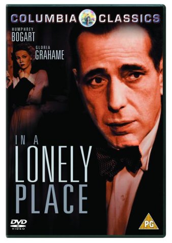 DVD cover featuring Humphrey Bogart and Gloria Grahame in a film noir scene.