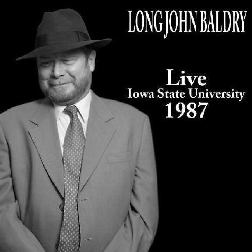 "CD cover featuring a black-and-white photo of Long John Baldry against a dark green background."