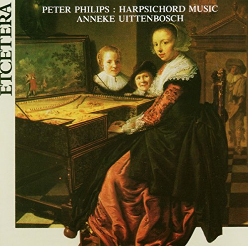 "CD cover featuring a painting of a woman playing a harpsichord."