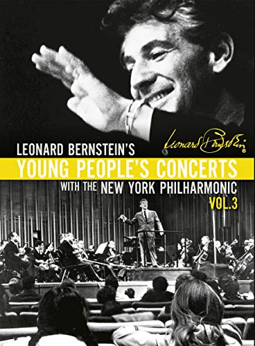 DVD cover featuring Leonard Bernstein conducting an orchestra with audience in the foreground.