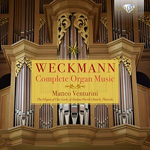CD cover featuring a large ornate organ with a yellow text box overlay.