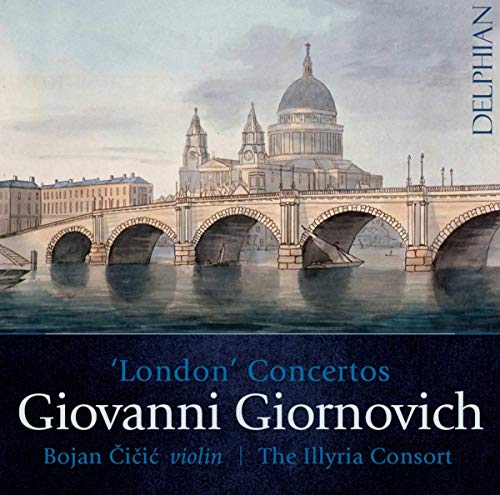 "CD cover featuring a bridge and cathedral, with text describing the music content."