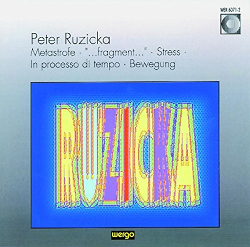 CD cover with "RUZICKA" in multicolored letters on blue background, gradient grey surround.