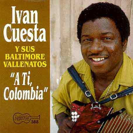 "Album cover with a smiling man holding an accordion, wearing a yellow shirt."