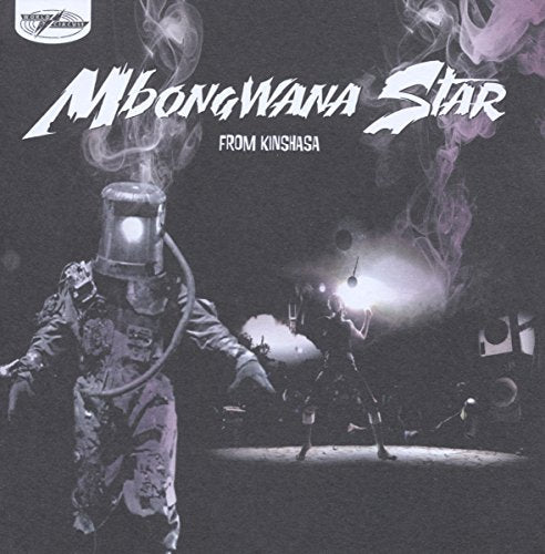 Album cover with a person wearing a gas mask and two dancing figures.
