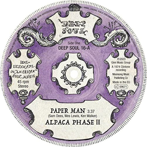 Alpaca Phase Iii / Sam Dees - Paper Man c/w False Alarms [7 inch] [VINYL]