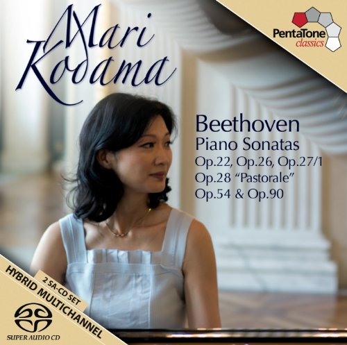 CD cover featuring a woman near a piano, with text and logos.
