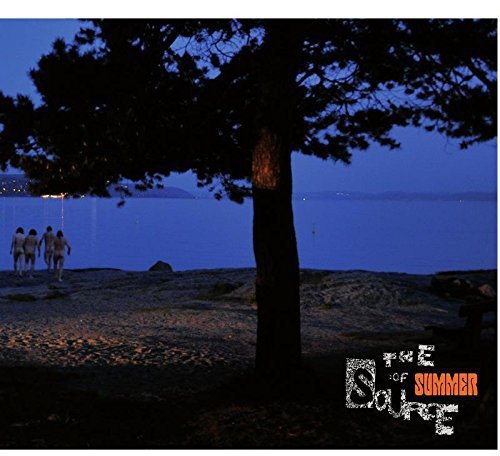 A CD cover featuring a serene nighttime beach scene with a group of people.