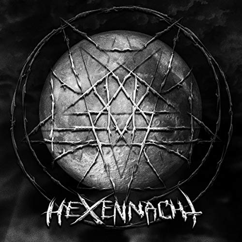 "Album cover with a cracked sphere and pentagram, surrounded by dark background."
