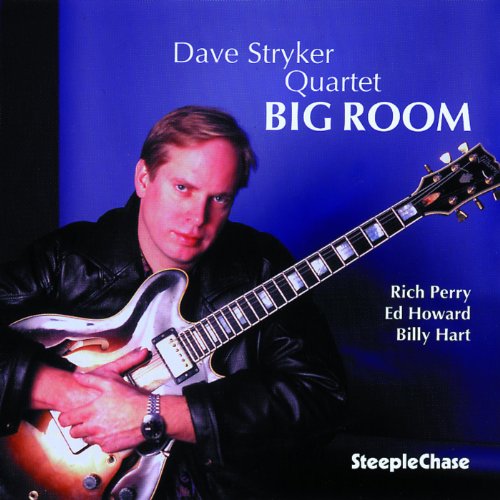 "Album cover featuring a man holding a guitar against a blue background."