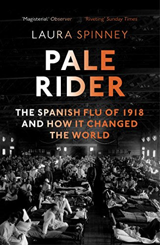 Book cover of "Pale Rider" with a black-and-white image of a crowded hospital ward.