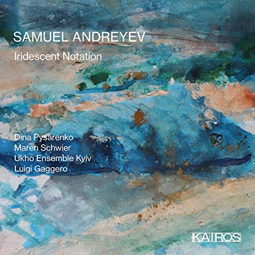 Album cover with abstract blue and beige painting, featuring white text and "KAIROS" logo.
