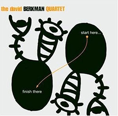 "Album cover with abstract black figures and text on a gray background."
