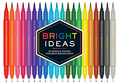 Double-Ended Colored Brush Pens: 20 Colored Pens (Bright Ideas)