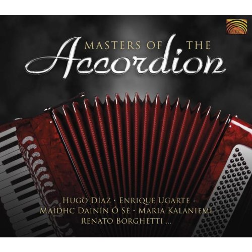 "CD cover featuring a red accordion and the title 'Masters of the Accordion'."