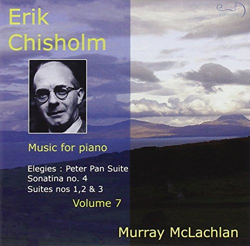 CD album cover with landscape image, portrait, and text describing piano music.