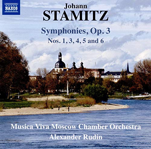 "CD cover featuring a serene landscape with a large building and a river."