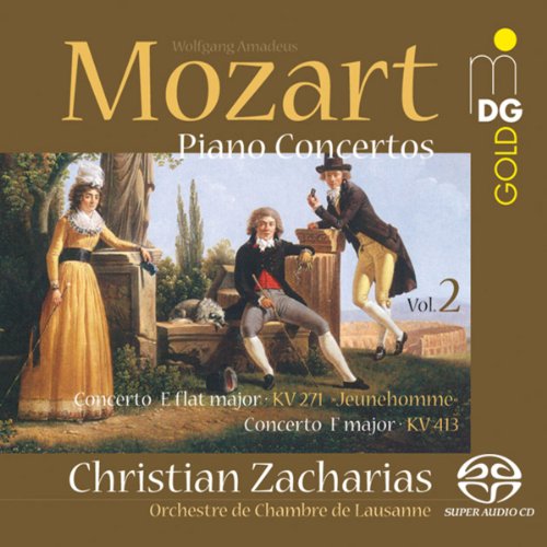 Brown CD cover with 18th-century painting of three people in period attire.