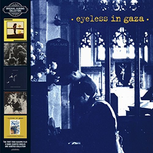 "CD box set cover featuring a blue-toned man in a church, with album artwork thumbnails."