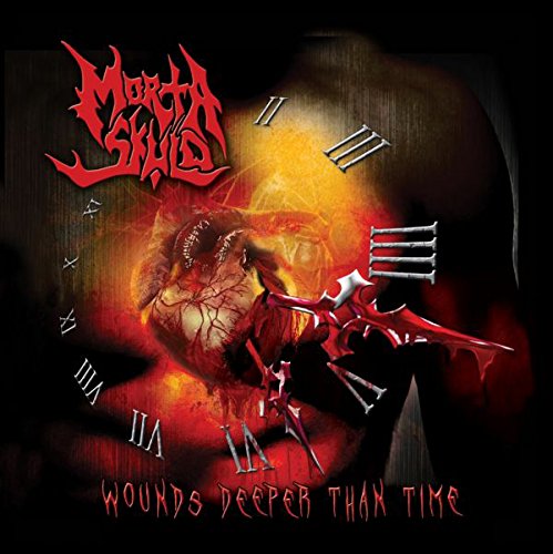 Album cover art: red and black clock face with a heart, pierced by daggers.