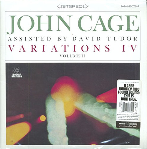 Cage John With David Tudor - Variations IV, Vol. II (CLEAR VINYL)  [VINYL]