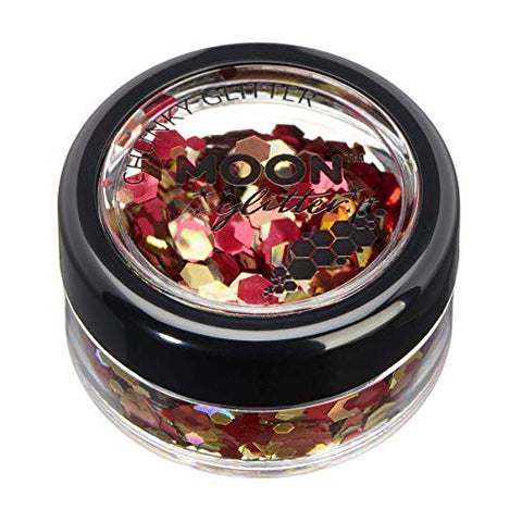 Mystic Chunky Glitter by Moon Glitter - Autumn - Cosmetic Festival Makeup Glitter for Face, Body, Nails, Hair, Lips - 3g