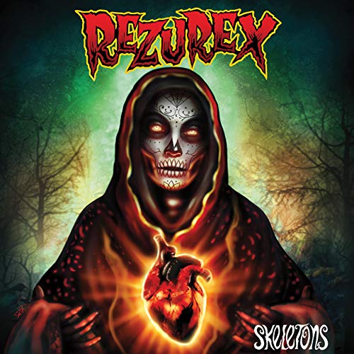 Album cover art featuring a hooded skeleton holding a glowing heart.