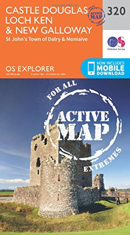 OS Explorer Map Active (320) Castle Douglas, Loch Ken and New Galloway (OS Explorer Active Map)