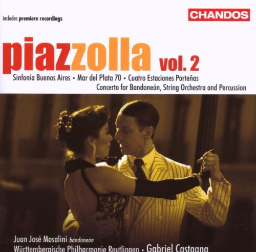 CD cover with tango dancers and "Piazzolla Vol. 2" title.