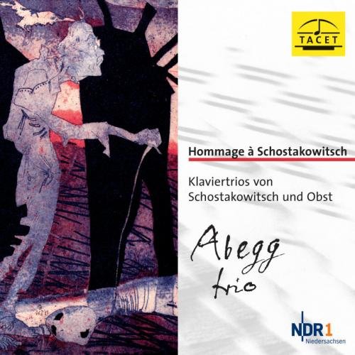 CD cover with abstract artwork and text "Abegg Trio" and "Hommage à Schostakowitsch".
