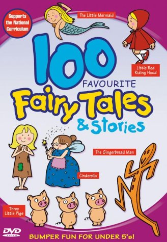 DVD cover featuring cartoon characters from fairy tales, with purple border and white background.