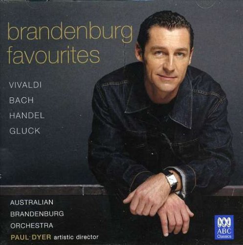 "CD cover featuring a man in a denim shirt with text 'brandenburg favourites'."