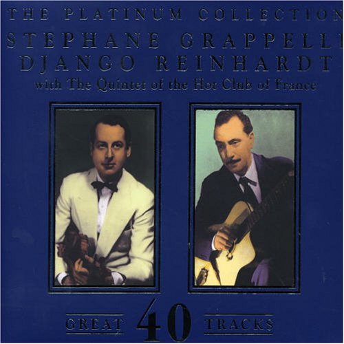 "Blue CD cover featuring portraits of two men holding guitars, with text."