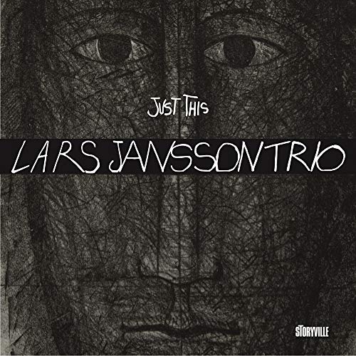"Lars Jansson Trio - Just This" CD cover featuring a dark, abstract face illustration.