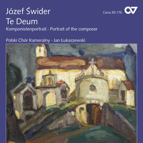 A CD cover featuring an abstract painting of a church on a blue background.