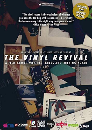DVD case cover for "The Vinyl Revival" with vinyl records and album artwork.