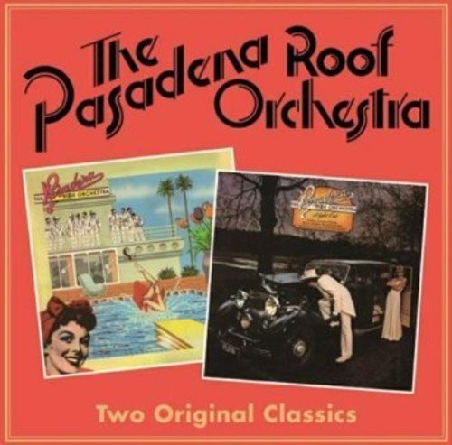 Red CD cover with "The Pasadena Roof Orchestra" and two inset album covers.