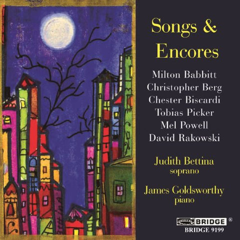 Judith Bettina - SONGS AND ENCORES - BABBITT/TO [CD]