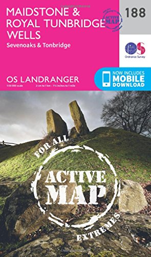 Landranger Active (188) Maidstone & Royal Tunbridge Wells (OS Landranger Map)