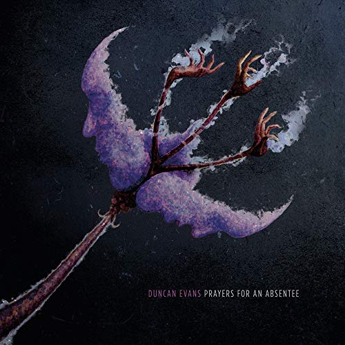 Purple flower silhouette with three claw-like petals on a dark background, album cover artwork.