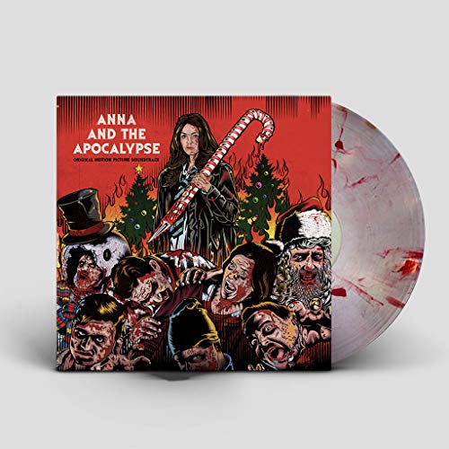 "Vinyl record cover featuring a cartoon of a woman surrounded by zombies."