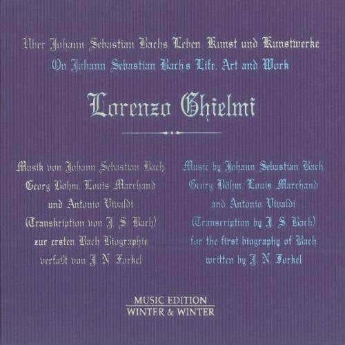 A purple CD case cover with white text, featuring the name "Lorenzo Ghielmi".